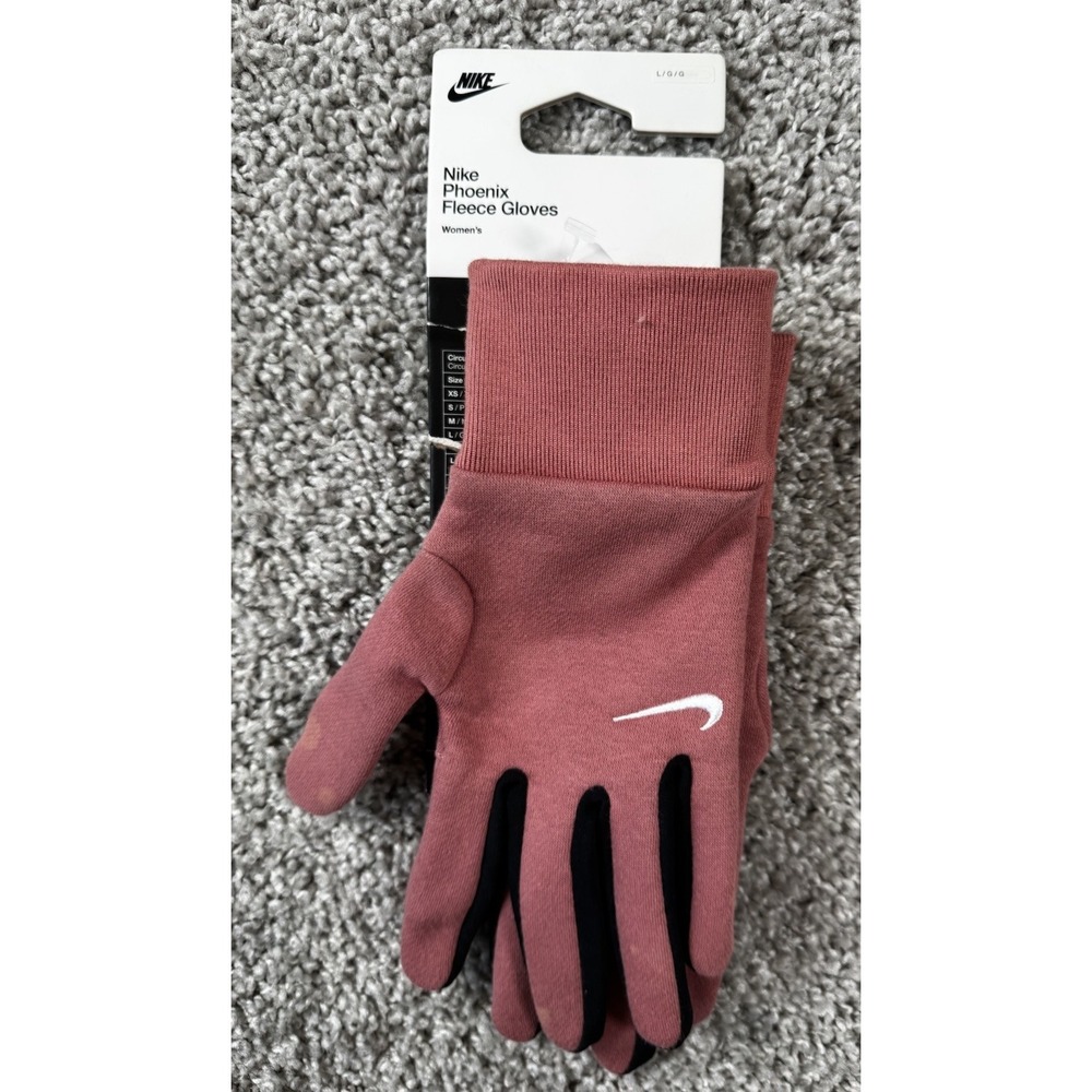 NEW Nike Phoenix Fleece Gloves Pink Touch Screen Compatible Womens Large